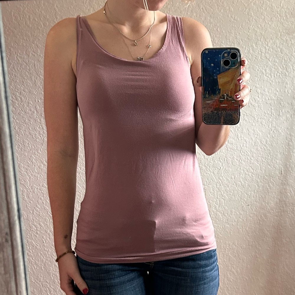 Soft pink tank top